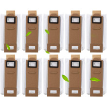 10-piece dust bag accessory set for Roborock S7/ S7+ Plus/ S7 Maxv/ S7 Maxv Plus/ T7/ T7S Plus self-emptying station. Replacement vacuum cle