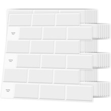 Art3D Keramische Tegels Metro Tegels Zelfklevende Tegelstickers Keuken 3D Wandpanelen Wit 30 x 30cm