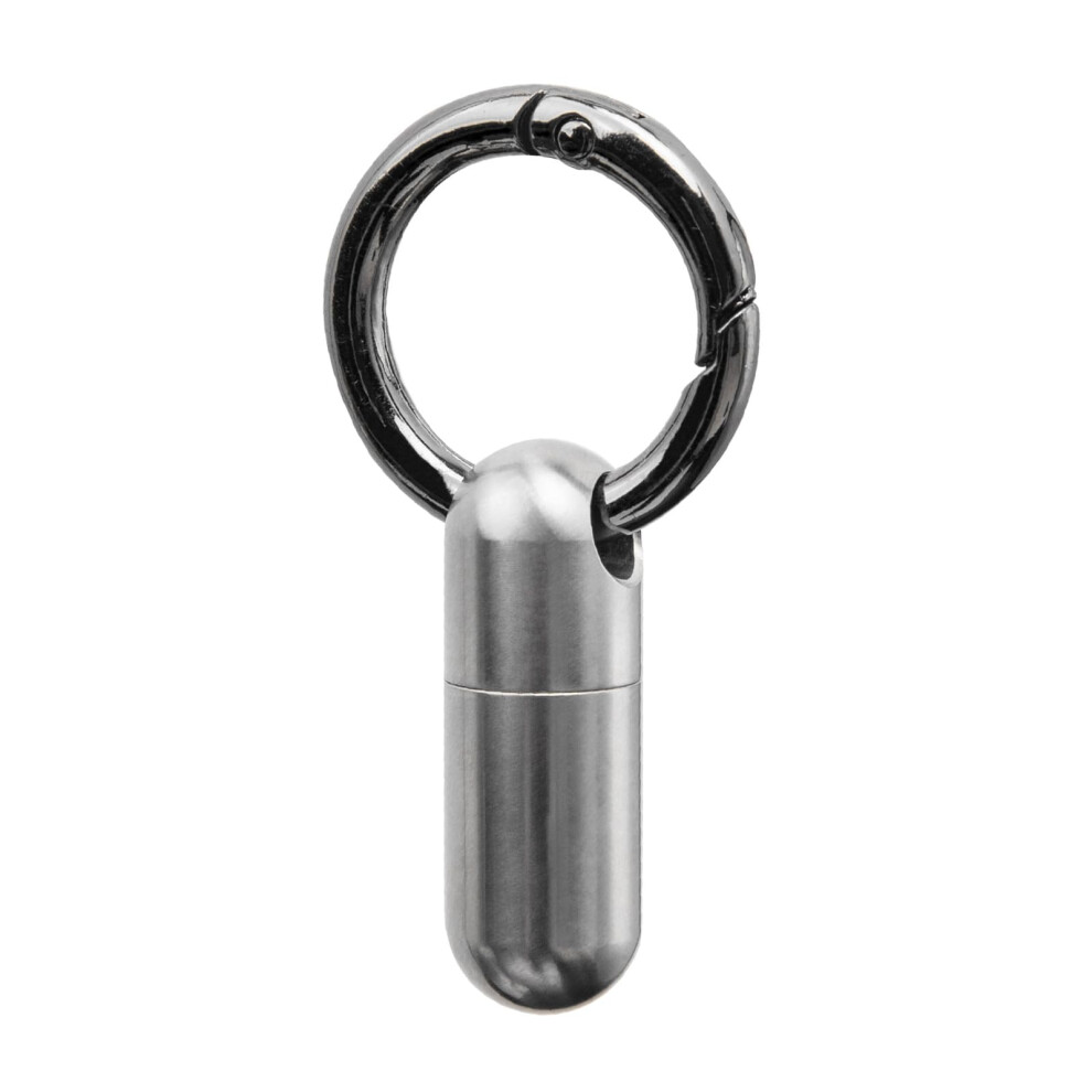 Silver Keychain Pill Holder Titanium Pill Case Mini Pill Fob Waterproof Pill Box Portable Medicine Case For Travel