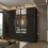 MN Furniture (Black) Modern 4 Door High Gloss Hinged Wardrobe 2