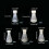 5Pcs Multipurpose Clear Plastic Graduated Flasks with Anti Spill Lid for Lab 50ml 4