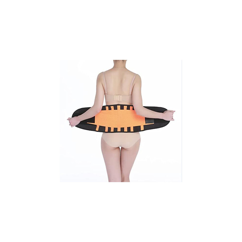 Orange Back Corrector Waist Back Support Belt Lumbar Back Brace Posture Corrector Corset Xl