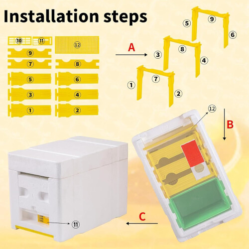 Mini Mating Queen Rearing Nuc Box Foam Material Beekeeping Copulation Accessory Beekeeping Equipment B1 Set 2
