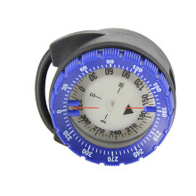 waterproof diving compasses underwater camping compasses with tube clamp designs diving watchband navigation compasses Blue