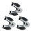 3Pcs Ergonomic Grip Staple Remover Heavy Duty Metal-Black 1