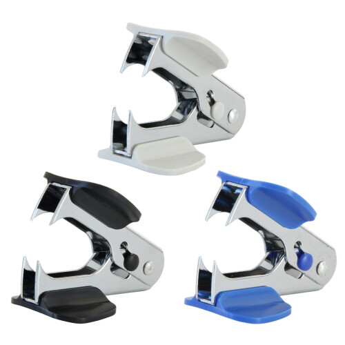3Pcs Ergonomic Grip Staple Remover Heavy Duty Metal-Black 1