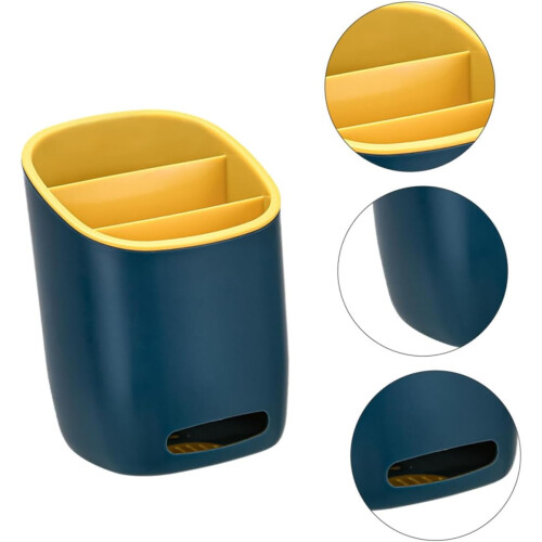 Chopstick Rack Dark Blue Kitchen Flatware Storage With Drainage For Utensil Organization And SpaceSaving Tableware 1