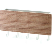 Organizador de parede para cozinha, ganchos multiuso com design que economiza espaço, porta-chaves decorativo em madeira resistente para corredor,