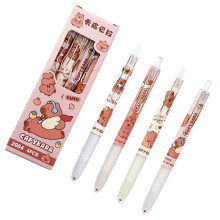 4Pcs Cartoon Retractable Gel Pen with Metal Clip 0.5MM Tip Gel