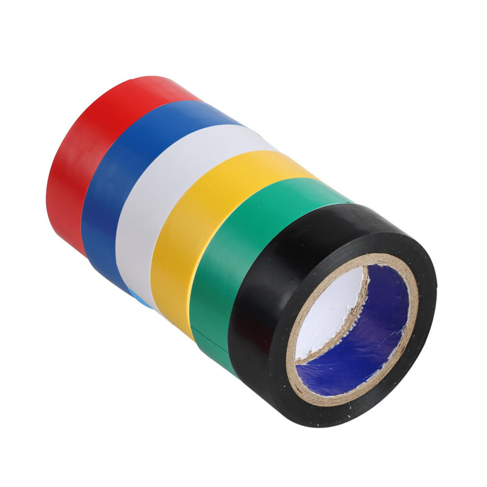 Pvc Electrical Tape 6Pack 5M Industrial Strength Flame Retardant Waterproof Flexible For Wiring Not Toxic 9067246312671