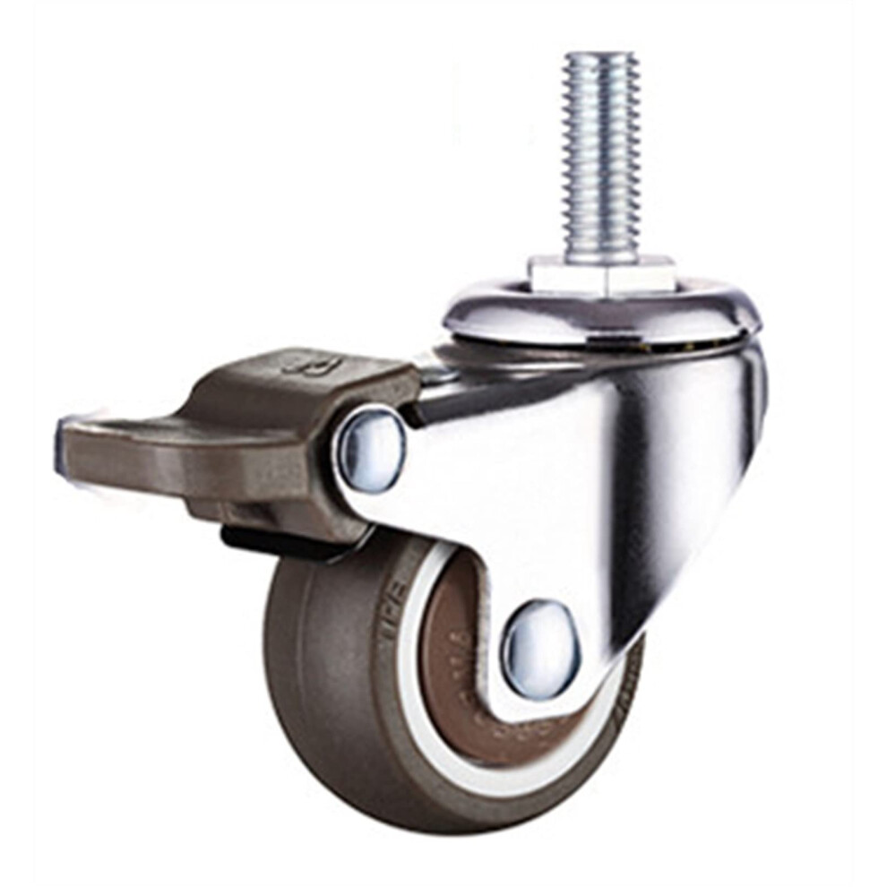 Rubber Faux Furniture Casters With Wheels, Trolley Rubber Caster With Brake, 1 Piece (Ebrake, 1.5 Inch) 1.5 Inch Ebrake. 9105992221745
