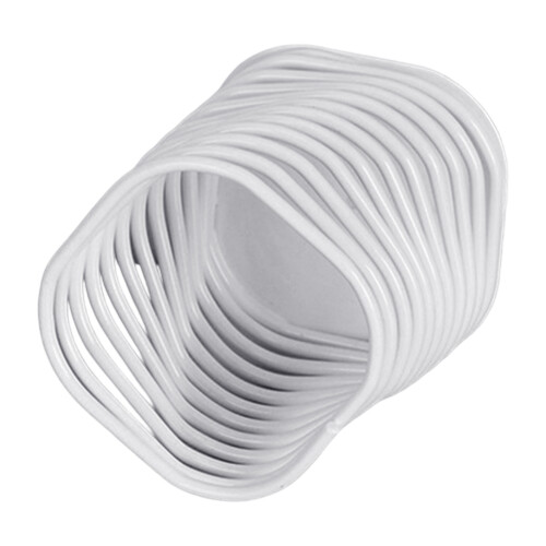 Desk Pen Cup Square Shape Metal Spring Pen Stand For-White