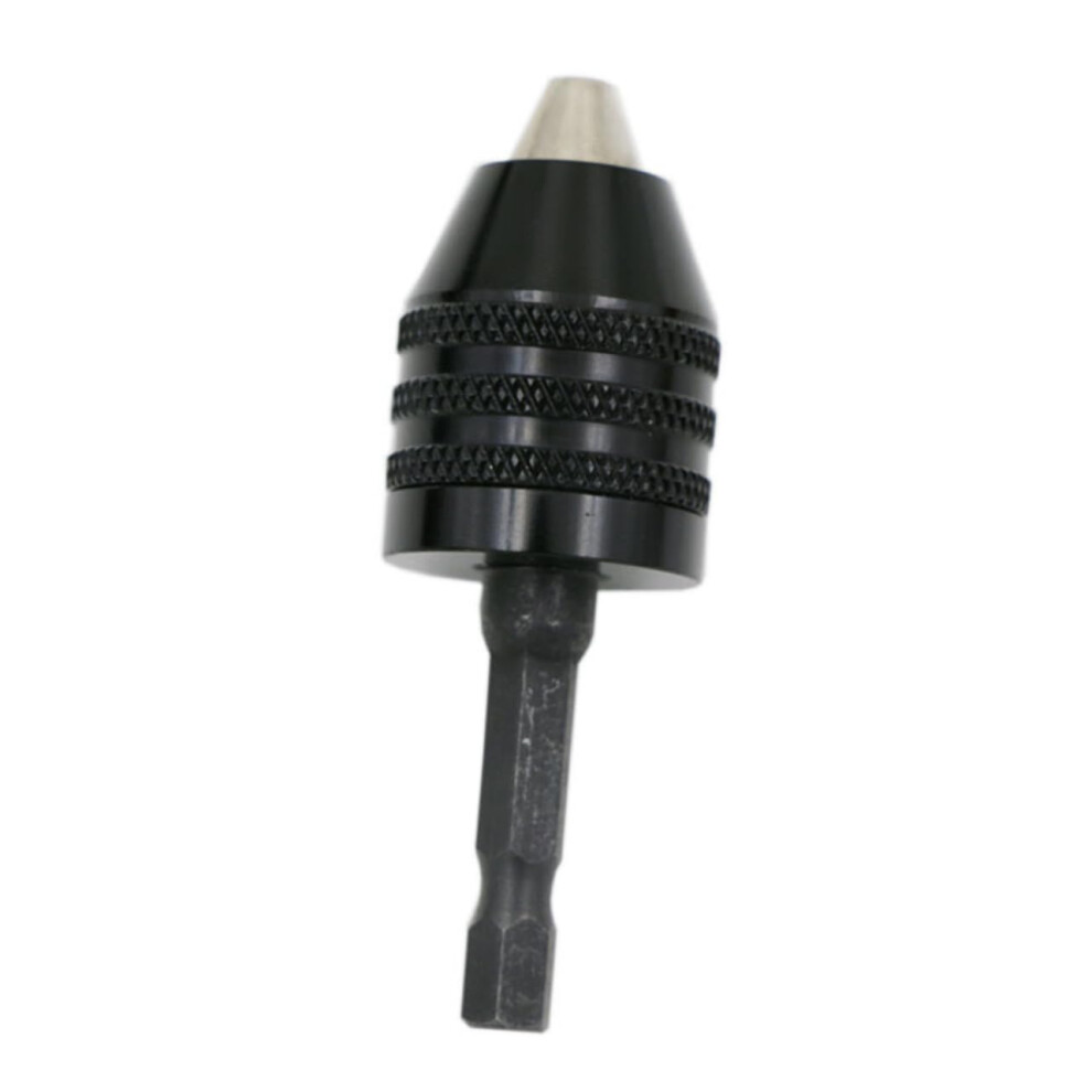 Keyless Drill Chuck Adapter Selflocking 0.38Mm Drill Bit Converter For Electric Tools Sturdy Black Design 9323874427232