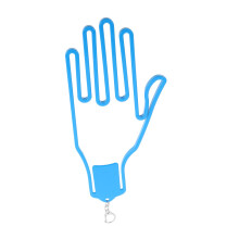 Golf glove holder durable frame training accessory drying rack hook on blue