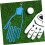 Golf glove holder durable frame training accessory drying rack hook on blue 5