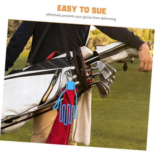 Golf glove holder durable frame training accessory drying rack hook on blue 1