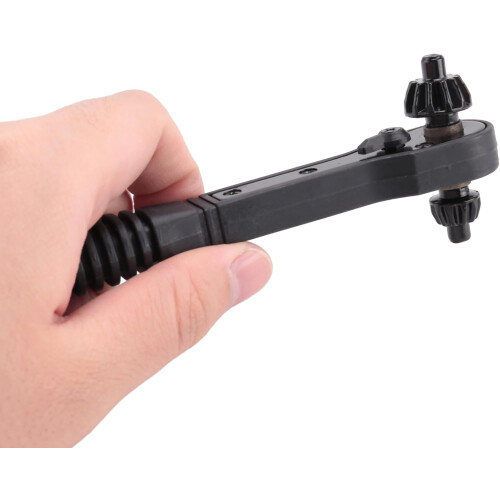 Drill Chuck Key 1 Piece, Ratchet Spanner Wrench, Hand Drill Accessory, Black 2