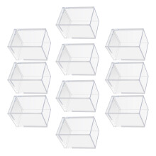 10 stuks helder acryl penbeker stapelbare desktop-Duidelijk