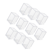 10Pcs Stackable Clear Acrylic Pen Cup Space Saving-Clear