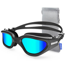 Swimming Goggles Comfortable Polarized AntiFog for Men Women A2BlackBlue