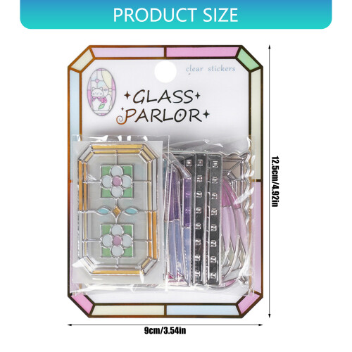 Stained Glass Window PVC Sticker for Scrapbooking Bookmarks 2