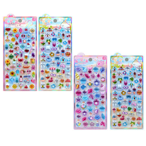 Cartoon Embossed PVC Sticker For Notebook Phone Case-1 piece