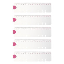 5Pcs 6 Hole Pre-Punched PlasticBinder Ruler Page-A5model
