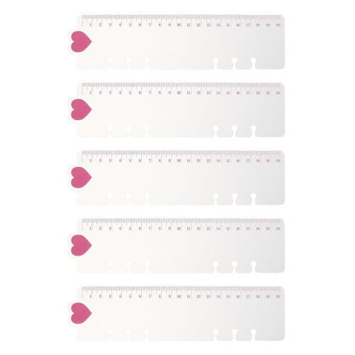 5Pcs 6 Hole Pre-Punched PlasticBinder Ruler Page-A5model