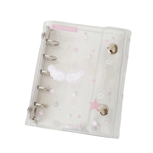 Multifunctionele transparante PVC flexibele ringbandhoes-roze