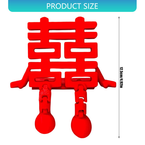 Double Happiness Plastic Ornament Bruiloft Decoratie voor-1 2