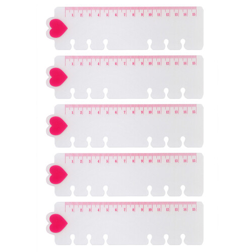 5Pcs Multipurpose Bookmarks Ruler 6 Hole Pre-Punched-A6model