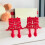Double Happiness Plastic Ornament Bruiloft Decoratie voor-1 6