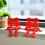 Double Happiness Plastic Ornament Bruiloft Decoratie voor-1 4