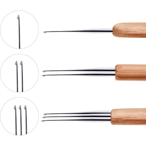 Ferramenta de entrelaçamento simples e fácil de usar para tranças e dreadlocks, ideal para manter dreadlocks autênticos com agulha de crochê de 2