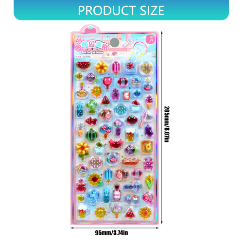 Cartoon Embossed Sticker for Notebook Journal-4 pictures 2