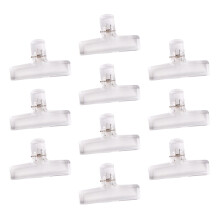 Set van 10 papierklem helder acryl paperclipbestand-Wit
