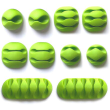 Organiseur de bureau adhésif, clips de câble en silicone, design mignon et multifonctionnel pour câbles de chargeur, souris d'ordinateur,