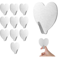 Ganci decorativi da parete a forma di cuore, impermeabili e riutilizzabili, ideali per cucina, bagno e casa, senza bisogno di forare.