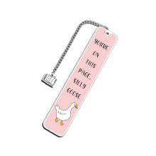 Metalen bladwijzers Silly Gooses Paginamarkering Creatieve-Roze