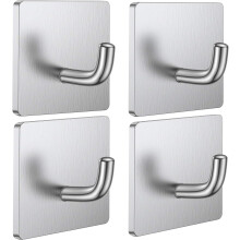 Eleganti ganci adesivi in acciaio inossidabile, facili da installare e rimuovere, resistenti, impermeabili, per tutte le tue esigenze organizzative.