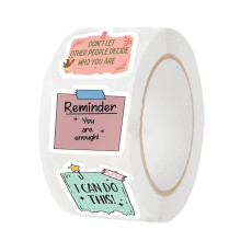 Motiverende Quote Sticker Esthetische Label Afdichtingssticker