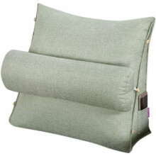 Elevate Your Comfort: Reading Pillow with Adjustable Height, Back Support for Correct Posture, and Portable Handle for Bed or Couch (Green)