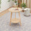 Living And Home 2-Tier Round Wooden Coffee Side Table, Wood Color 1