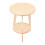 Living And Home 2-Tier Round Wooden Coffee Side Table, Wood Color 3