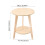 Living And Home 2-Tier Round Wooden Coffee Side Table, Wood Color 6