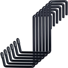 Large S Hooks for Ceiling Storage, Heavy Duty Garage Ladder Hanger with Easy to Install No-Drill Design, Vinyl Coated Rafter Hanger Hooks for Bikes Ho