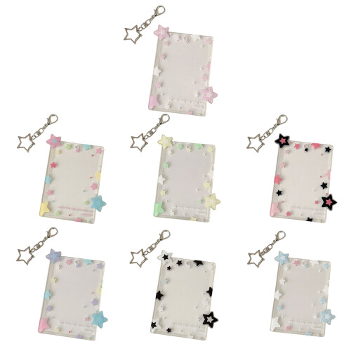 3 Inch Mini Photo Protector With Carry Hook Key-pink blue 1