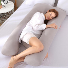 Pregnancy Pillows for Sleeping, Full Body Pillow with Silky Soft Removable Cover, Cooling and Moisture Wicking Fabric, Maternity Essential for Expecti