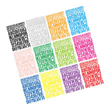12 Sheets Auto Adhesive Letter Sticker Small Alphabets Sticker