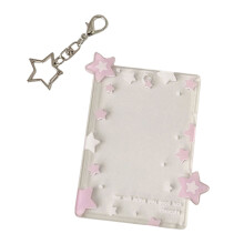 3 Inch Pocket Sized Card Case Photo Holders Card-whitePurple